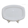 ceramic square plate white porcelain